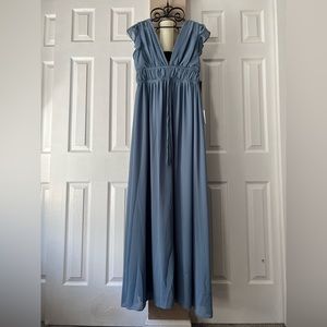 NWT blue chiffon formal dress